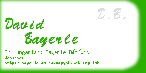 david bayerle business card